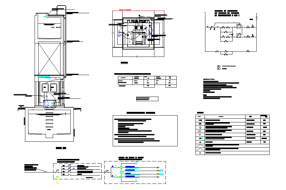 Electrical elevated tank plan autocad file
