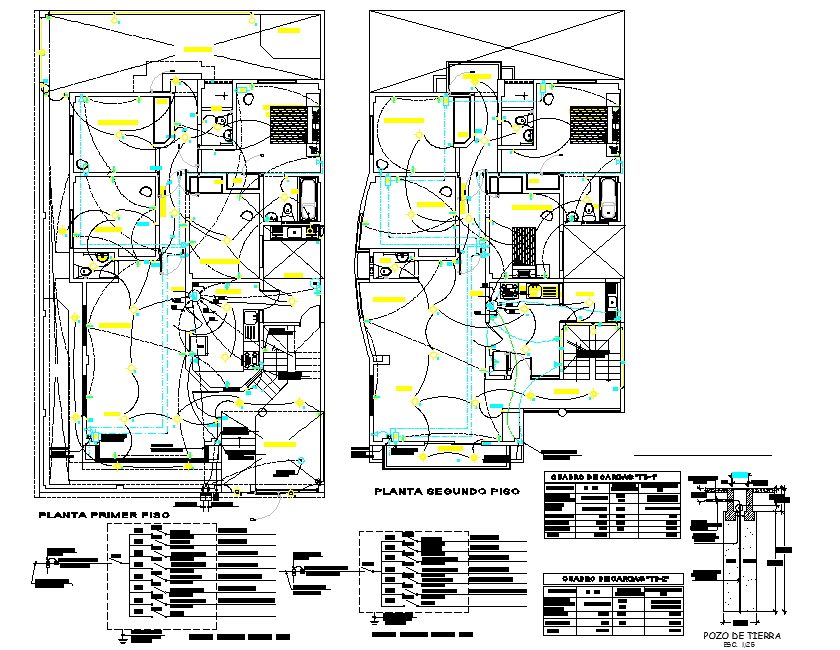 Electrical home plan detail autocad file
