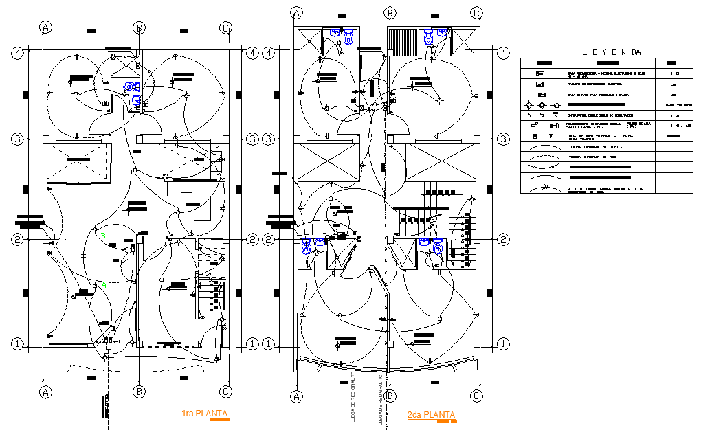 Electrical house plan detail autocad file