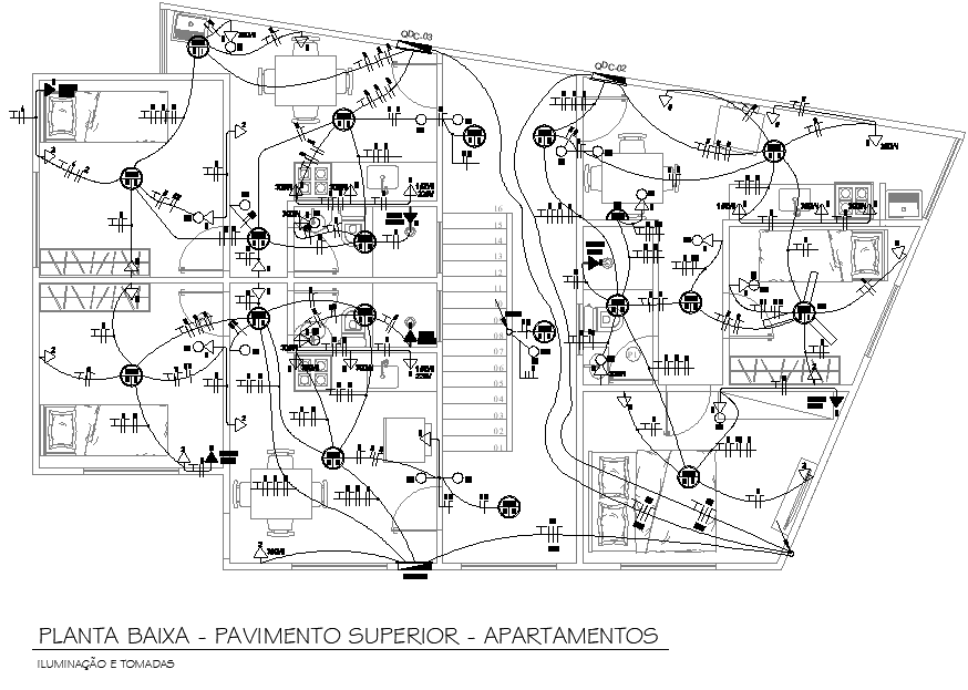 Electrical house plan detail dwg file