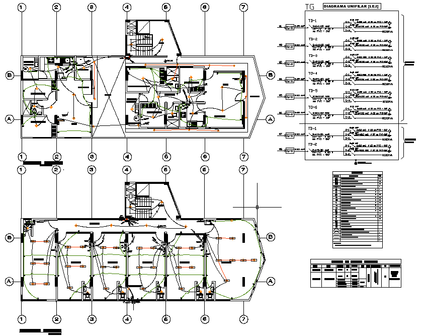 Electrical house plan dwg file
