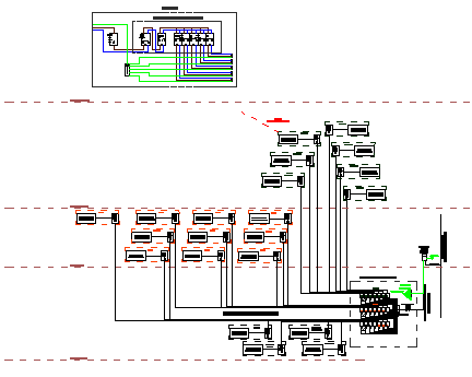 Electrical installation diagram for scheme of multifamily design drawing