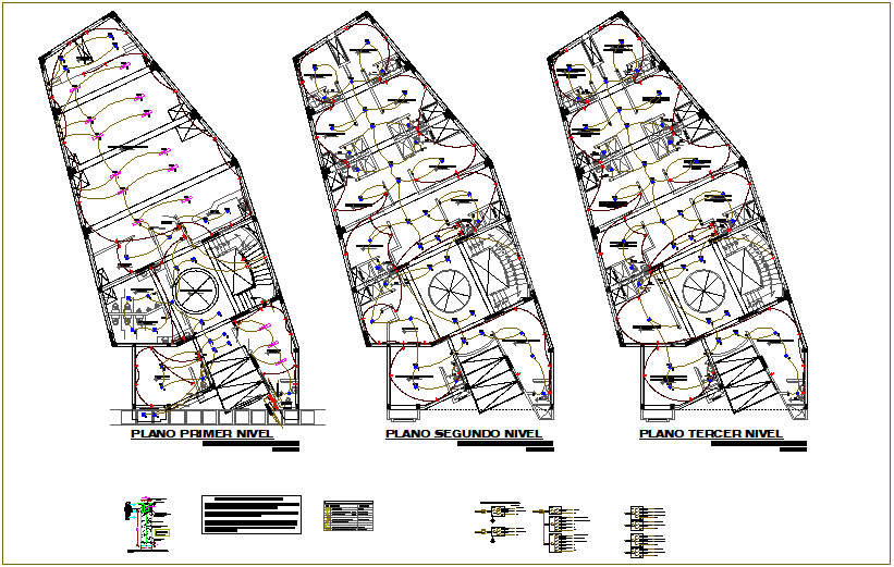 Electrical floor installation plan in DWG file format