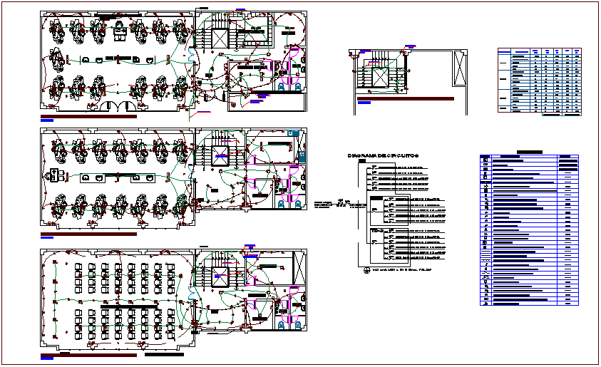 Electrical installation floor plan of dental clinic dwg file