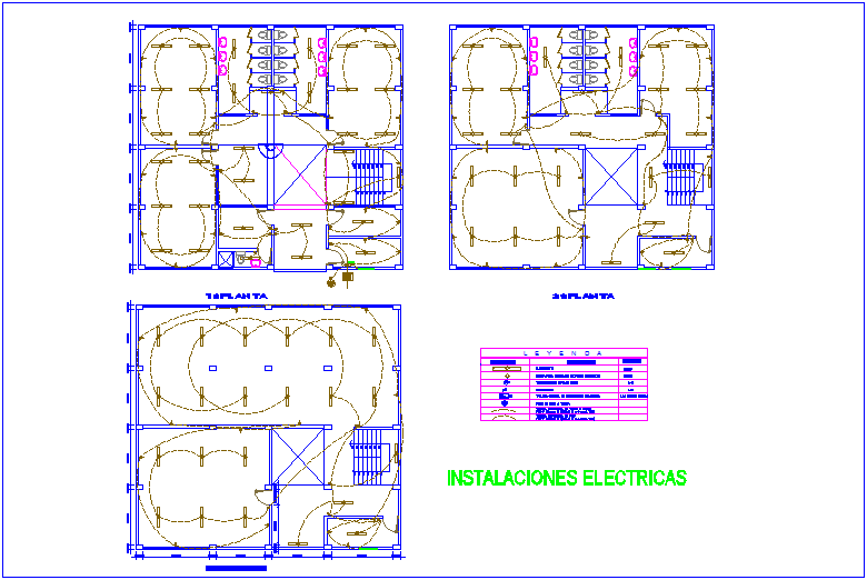 Electrical Installation of Training Center in DWG file