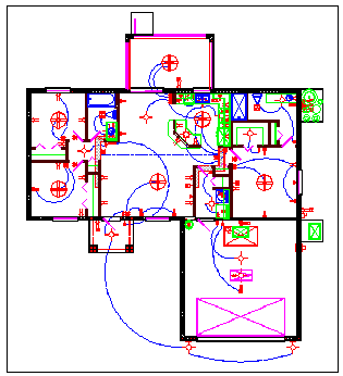 Electrical layout design drawing of House design drawing