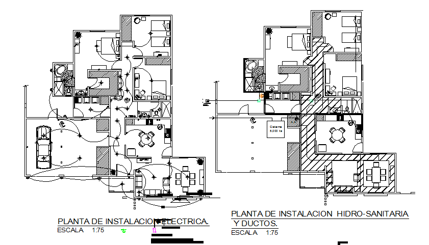 Electrical layout details with plan