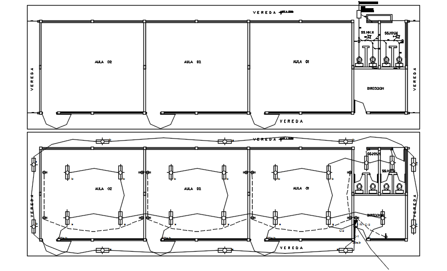 Electrical layout in dwg file 
