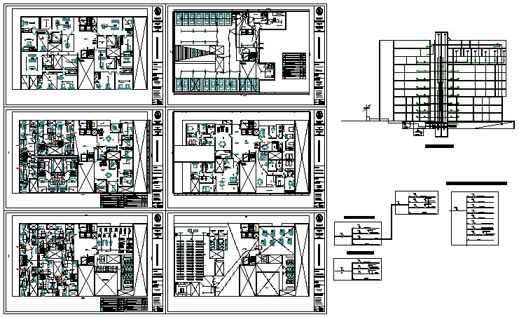 Electrical layout multi family building design drawing