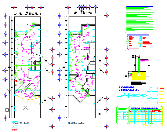Electrical layout of House design drawing