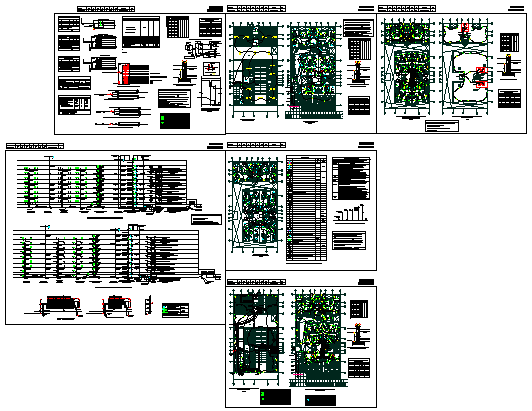 Electrical layout of multi family architectural floors design drawing