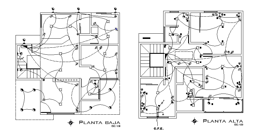 Electrical layout plan dwg file