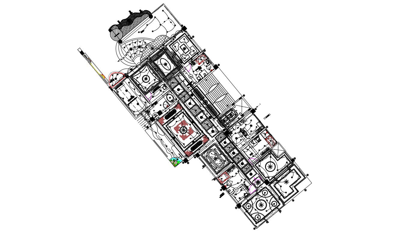 Electrical layout plan for house in DWG file