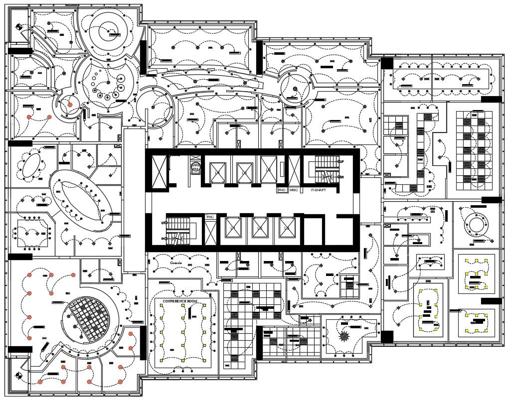 Electrical layout plan in DWG file