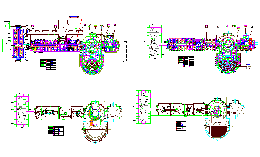 Electrical lighting view with legend of Government building dwg file