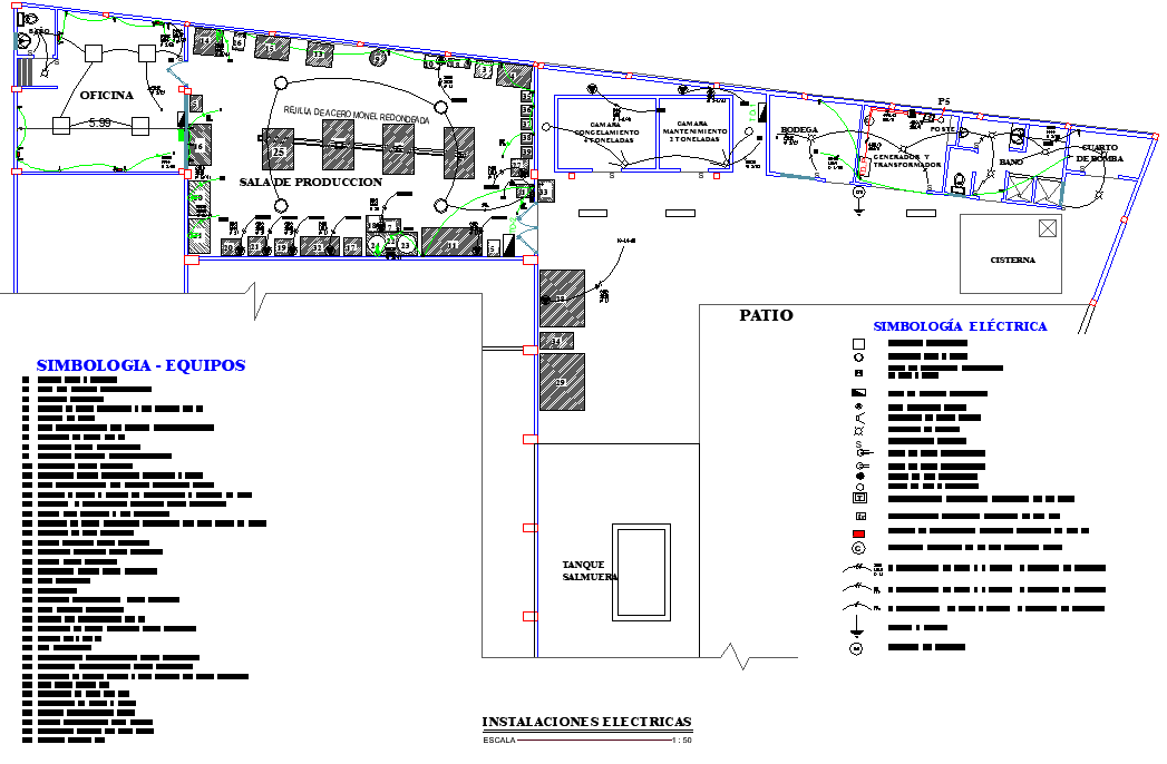 Electrical plan detail dwg file