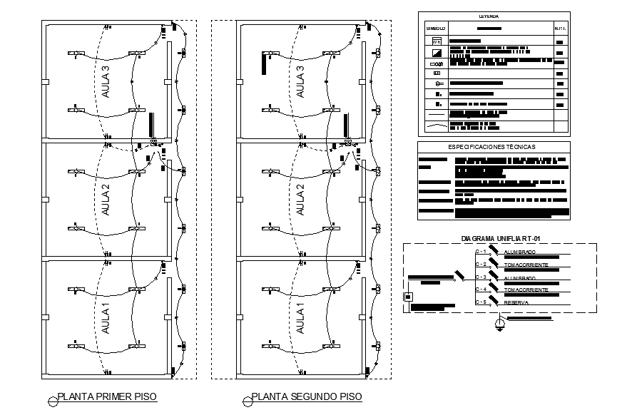 Electrical plan detail dwg file