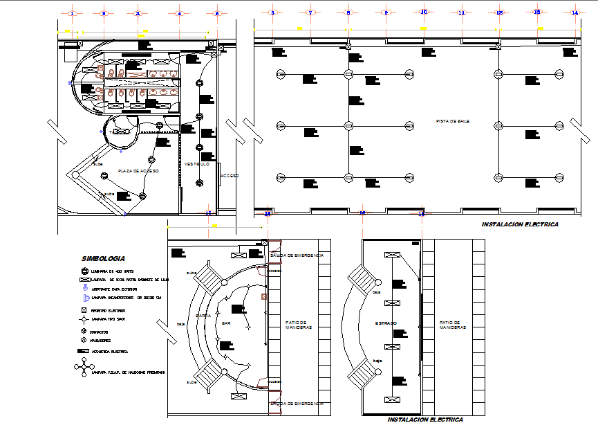 Electrical System Layout Plan for Building in AutoCAD File