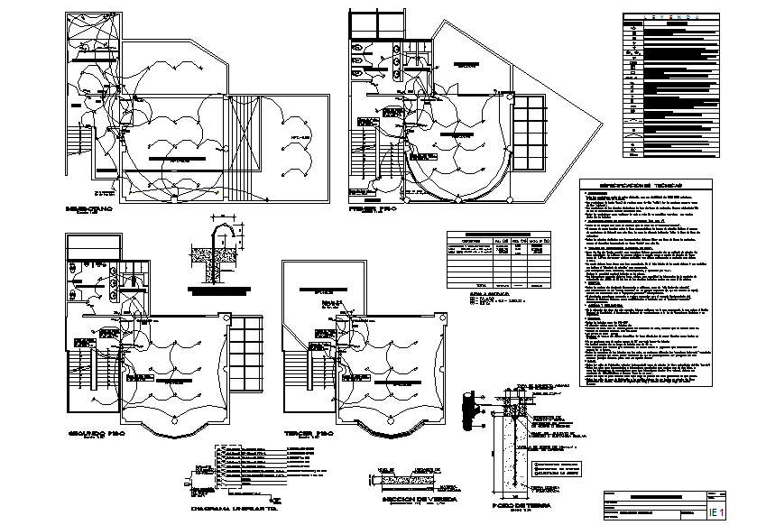 Electrical System Design Plan in AutoCAD DWG Drawing File