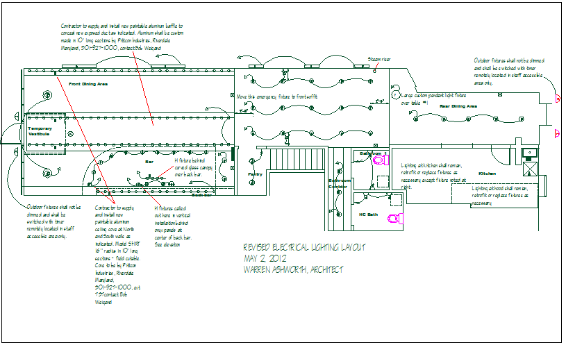 Electrical plan layout detail view dwg file