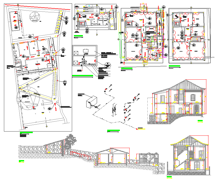Detailed Electrical Layout Plan View Design in DWG File