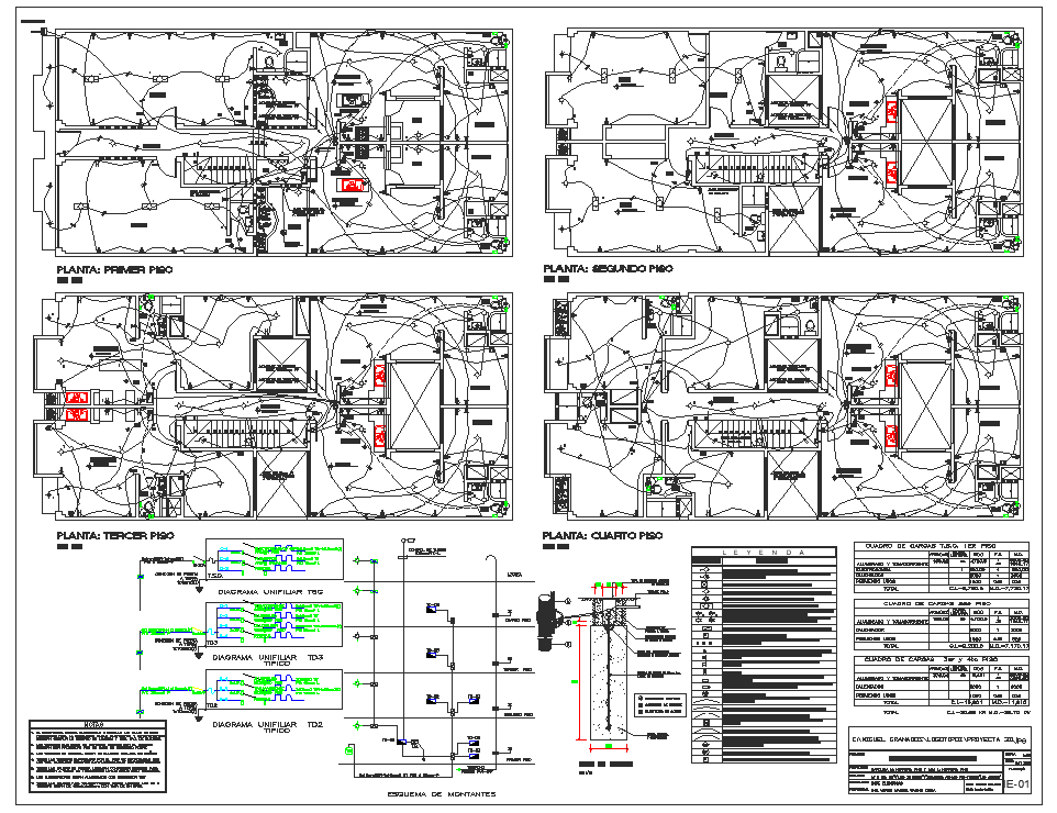 Electrical Plan Layout with Complete Details in DWG File