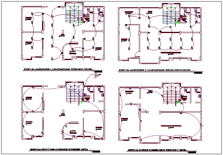 Electrical plan layout view detail dwg file