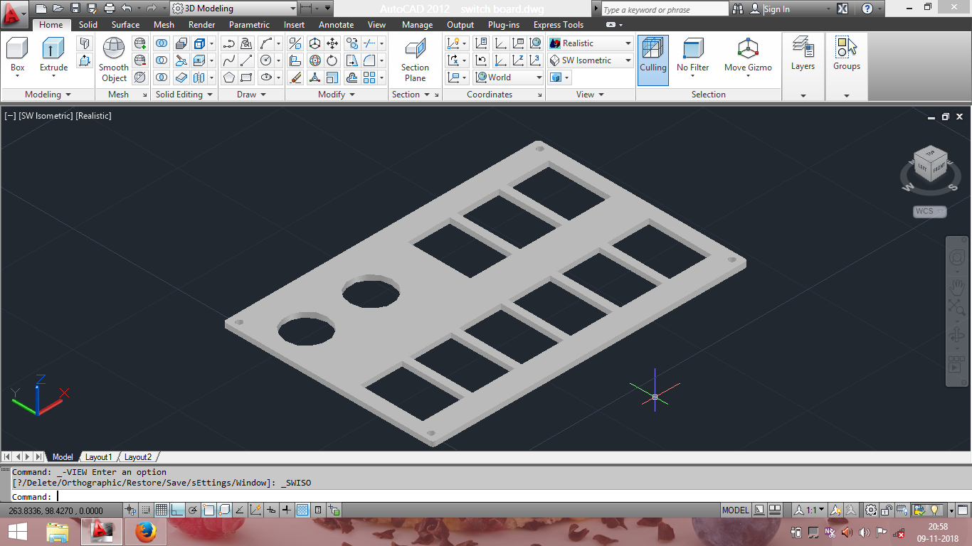 Electrical switch board