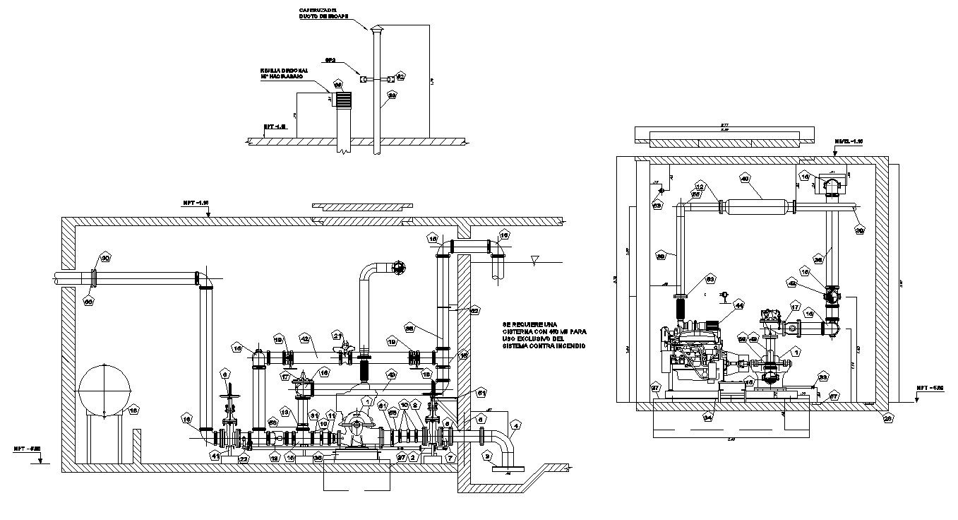 Electrical unit detail 2d view CAD block layout file in autocad format