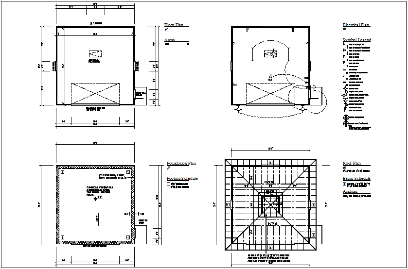 Electrical view of floor plan view with electrical legend dwg file