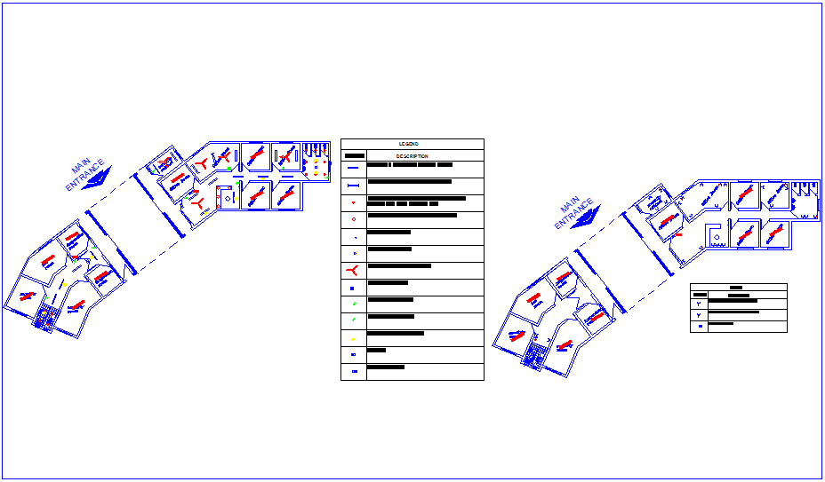 Electrical view of information building dwg file