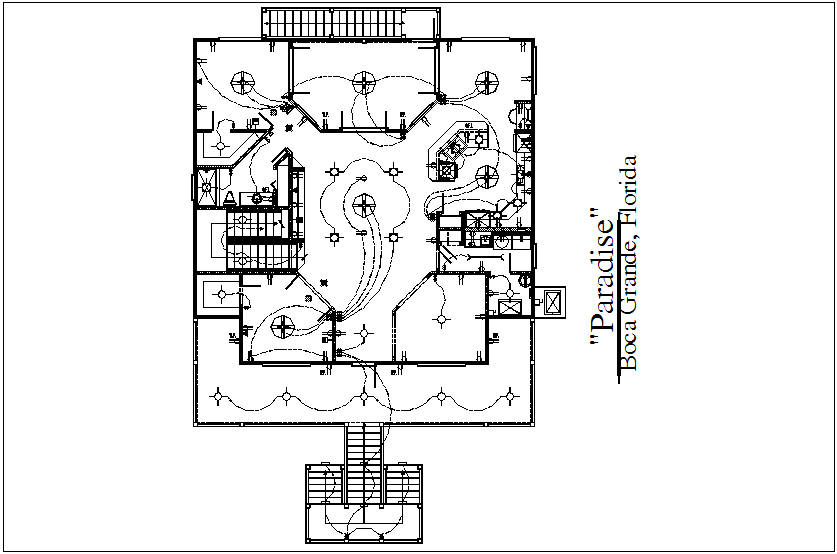 Electrical view of plan of house dwg file
