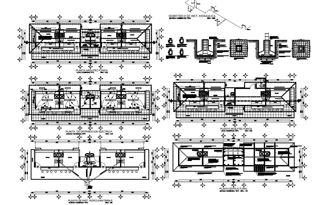 Electrical working plan and foundation plan detail dwg file