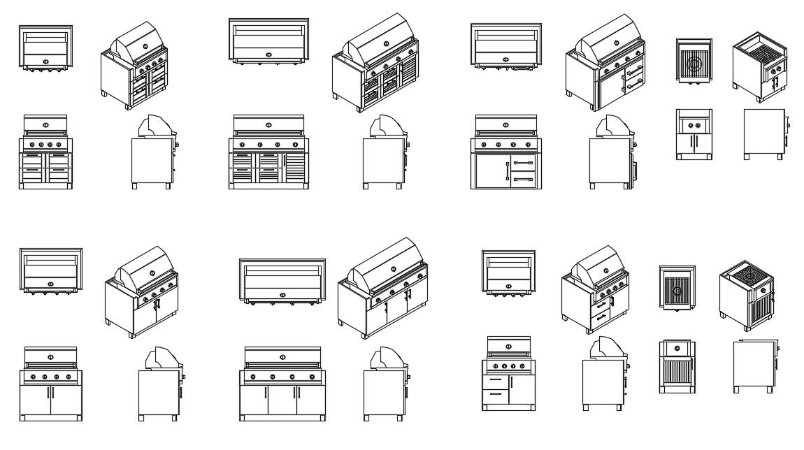 Electrical Backing Oven CAD Blocks Drawing Free Download DWG File