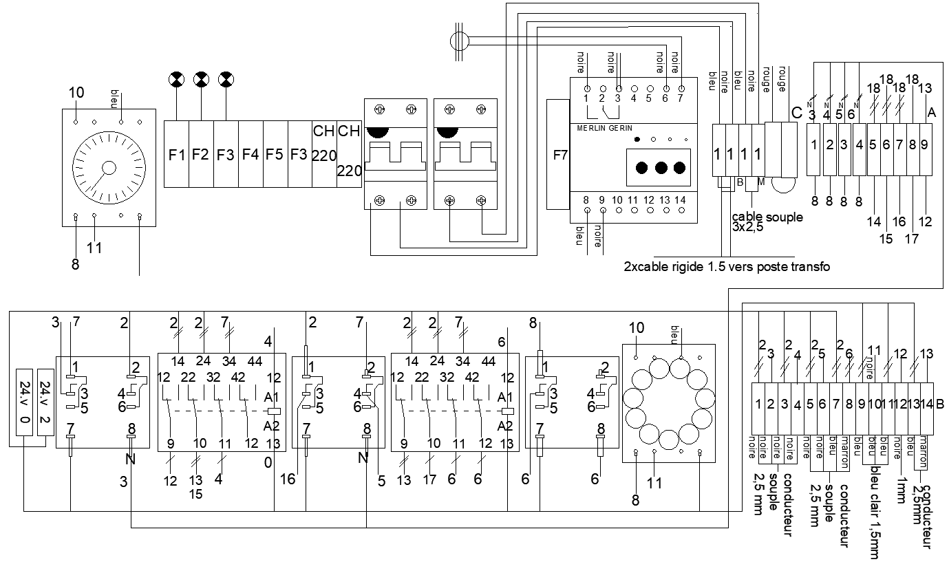 Electrical Schematic Shown Plan in DWG Drawing File