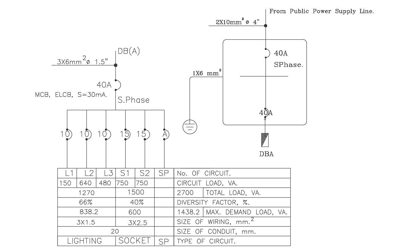 Electrical Drawing Layout AutoCAD File