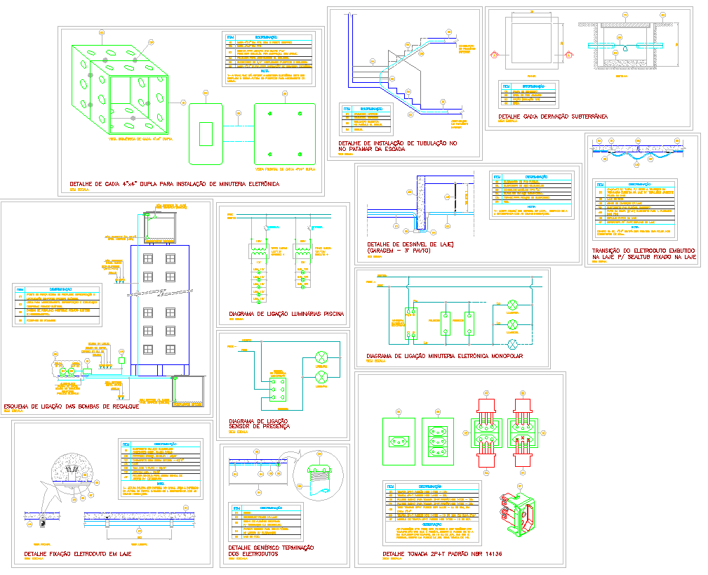 Electrical Installation and Wiring Detail in CAD DWG File