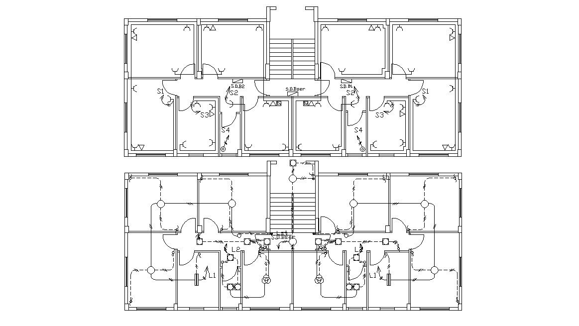 Electrical Layout Plan Of Office Building AutoCAD File