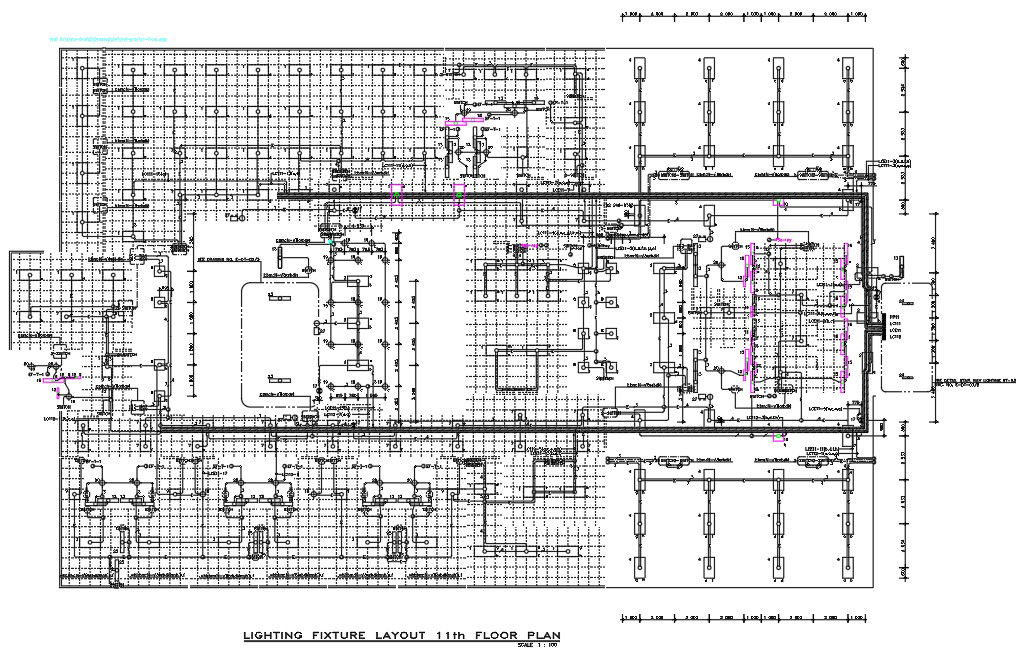 Electrical Lighting Fixture plan Drawing AutoCAD File
