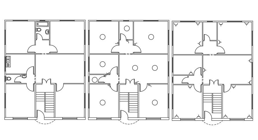 Electrical Plan Of 11x14 Meter House Plan AutoCAD File