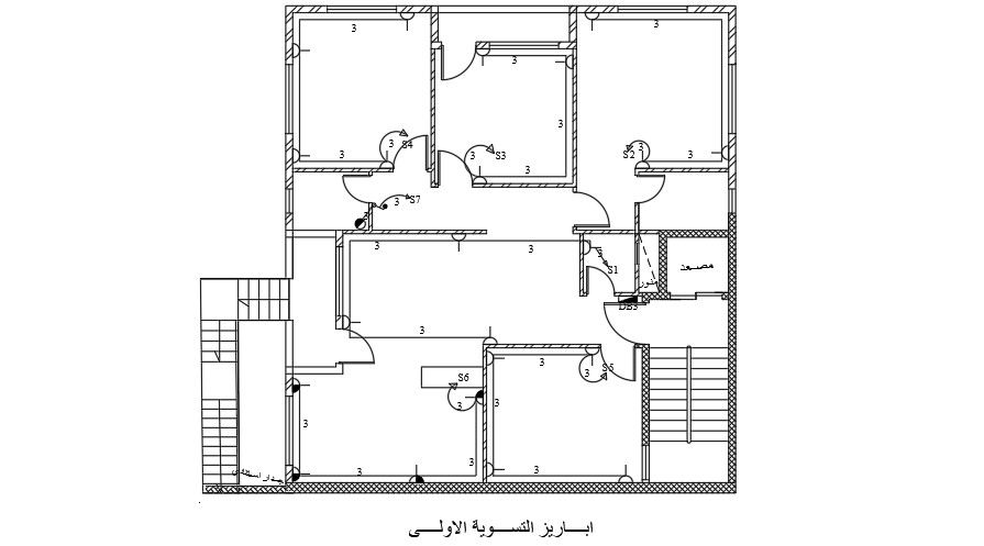Electrical Plan Of 13x14 Meter Apartment Plan AutoCAD File