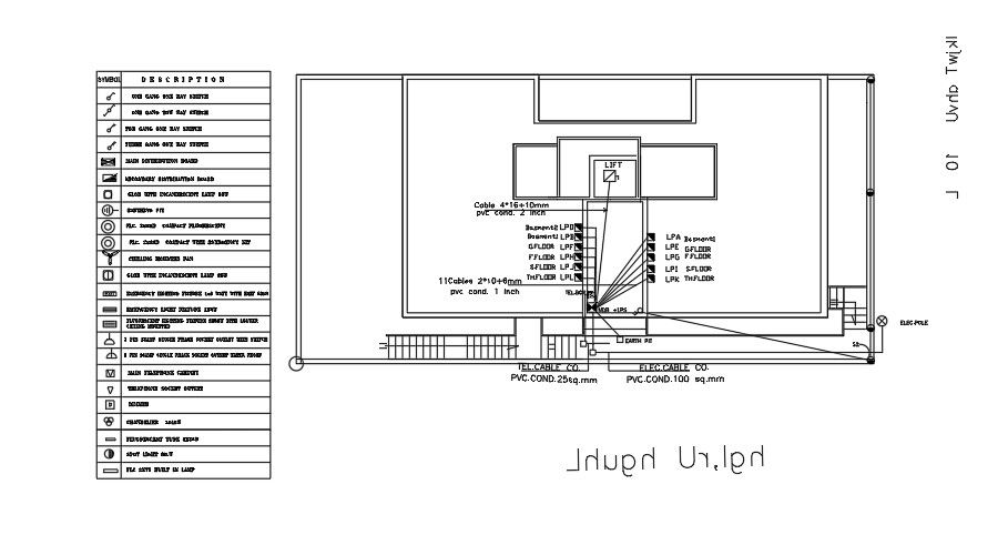 Electrical Plan Of Terrace Floor Apartment Plan AutoCAD File