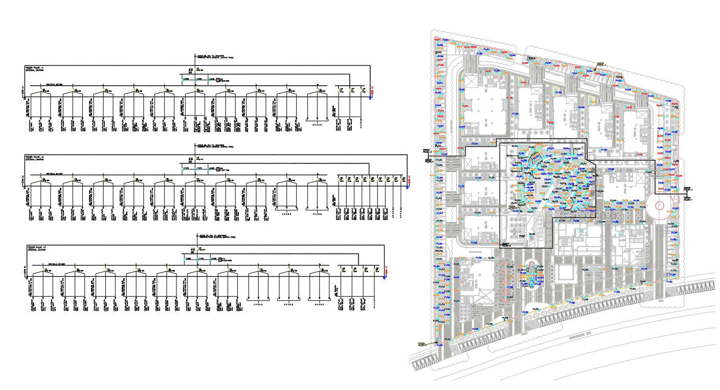 Electrical Plan With Circuit Diagram CAD Drawing