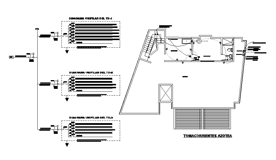 Electrical Plan With Voltage Diagram AutoCAD Drawing Download DWG File
