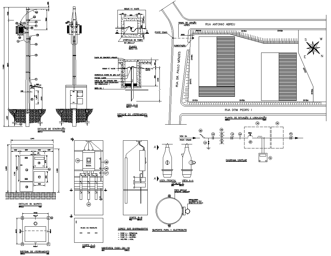 Complete Electrical Layout Design View in AutoCAD File 
