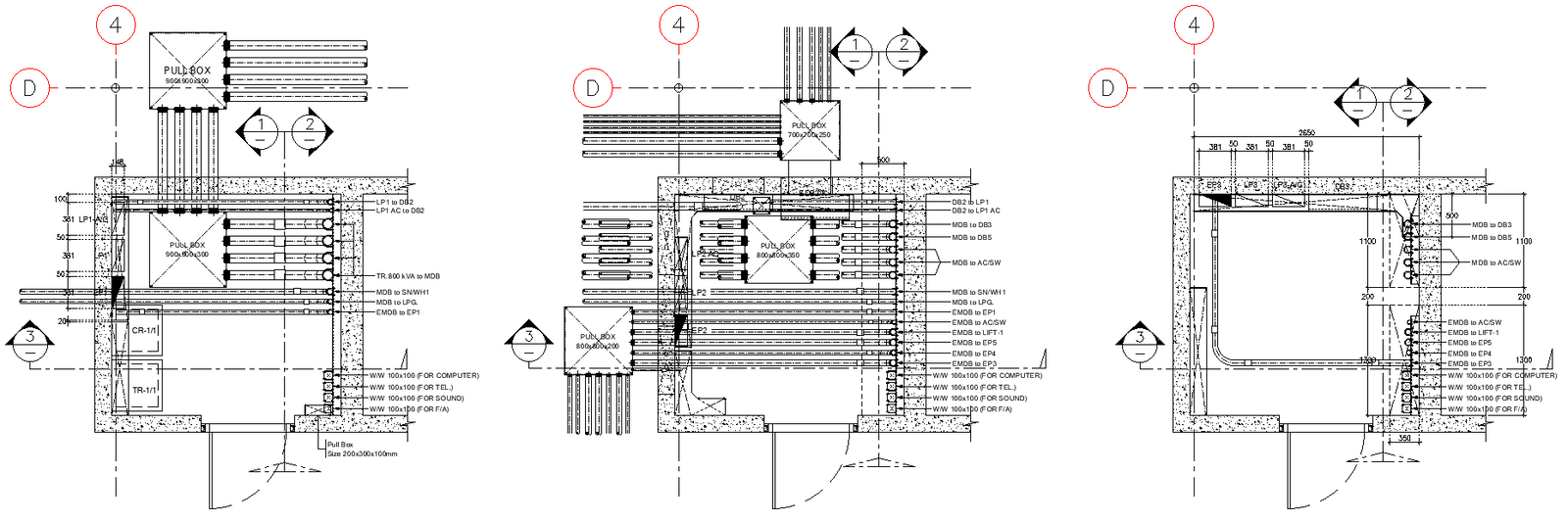 Electrical Room Layout For Different Floor Detail DWG AutoCAD file
