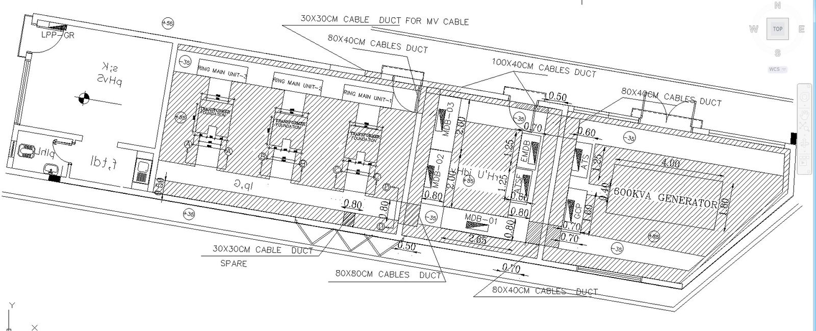 Electrical Substation Plan Detail in CAD Drawing Format