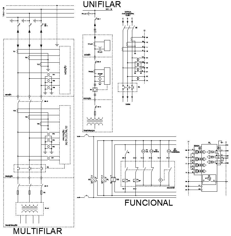 Electrical Wiring Layout in Diagram Plan with CAD File 