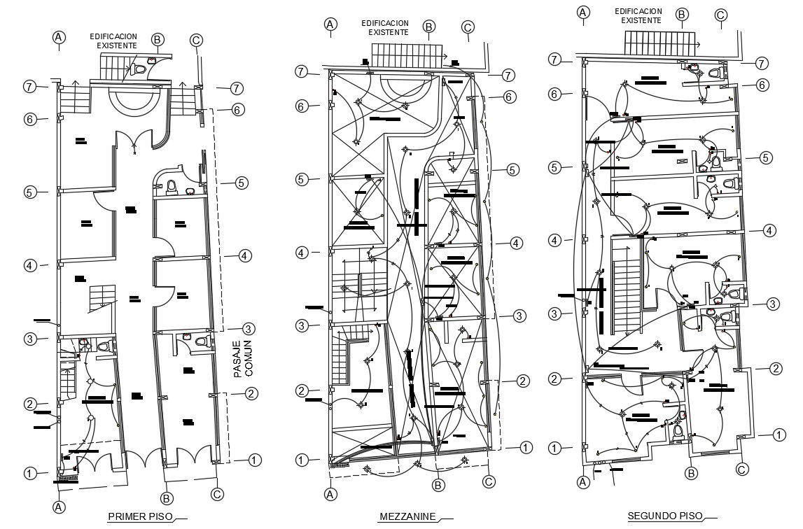 Electrical layout of 16x7m local commercial shop plan is given in this Autocad drawing file. Download now.