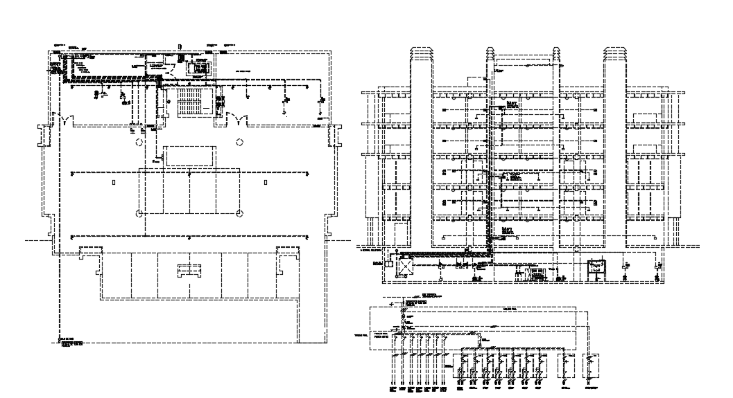 Electricity - section - scheme transport of cables